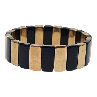 Amrband Stretch Goldfarben Schwarz kombinierbar Trend Style Modisch Nickelfrei Yehwang