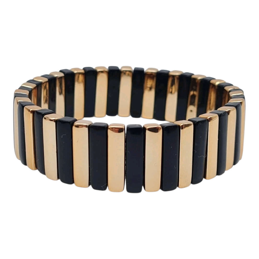 Amrband Stretch Goldfarben Schwarz kombinierbar Trend Style Modisch Nickelfrei Yehwang