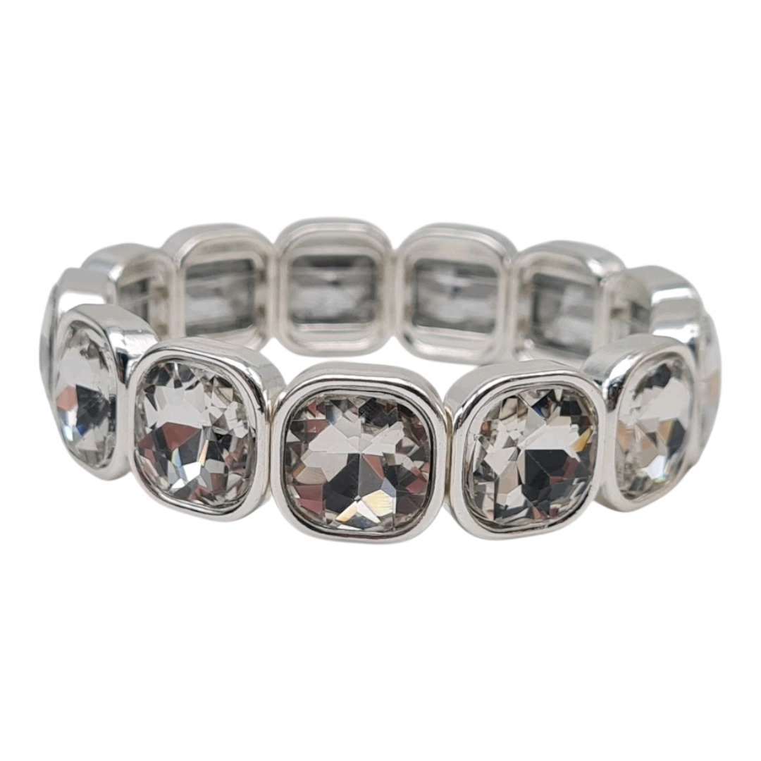 Armband Stretch Straß Silberfarben Goldfarben Rosa Herz Nickelfrei Yehwang