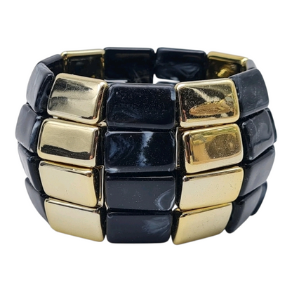 Armband Stretch Goldfarben Blassrosa Weiß Hellblau Hellgrün Beige Schwarz Nickelfrei
