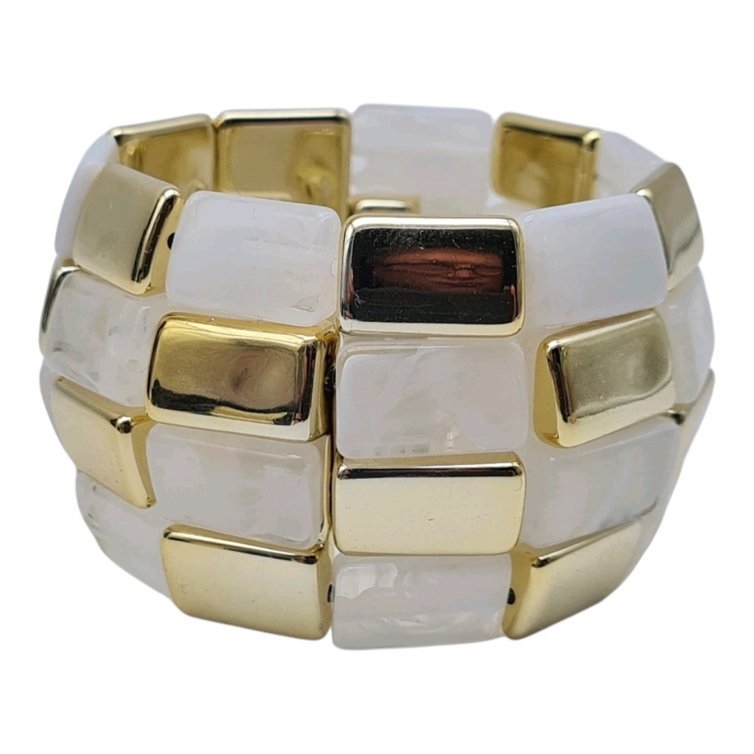 Armband Stretch Goldfarben Blassrosa Weiß Hellblau Hellgrün Beige Schwarz Nickelfrei