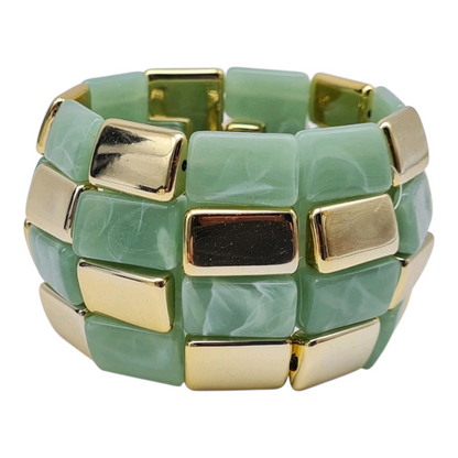 Armband Stretch Goldfarben Blassrosa Weiß Hellblau Hellgrün Beige Schwarz Nickelfrei