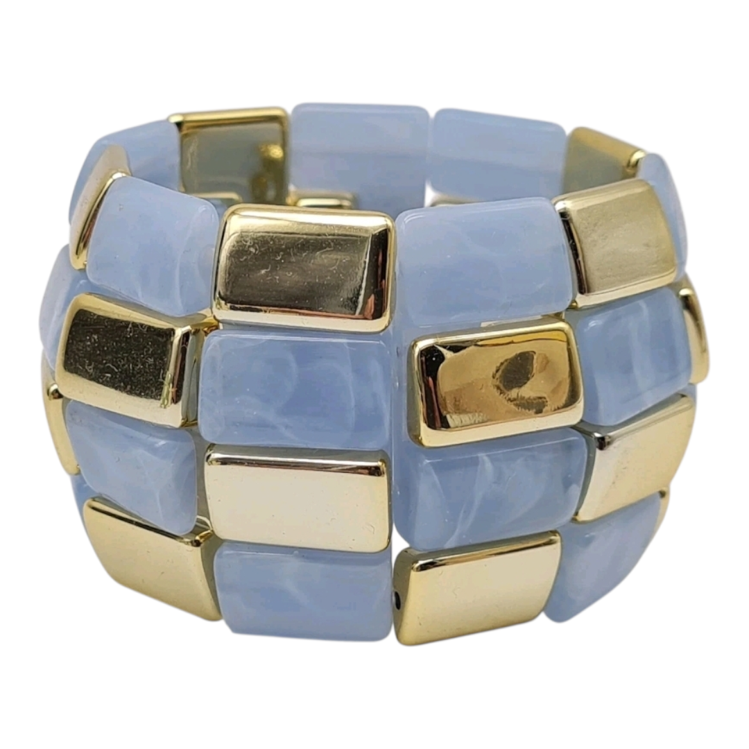Armband Stretch Goldfarben Blassrosa Weiß Hellblau Hellgrün Beige Schwarz Nickelfrei