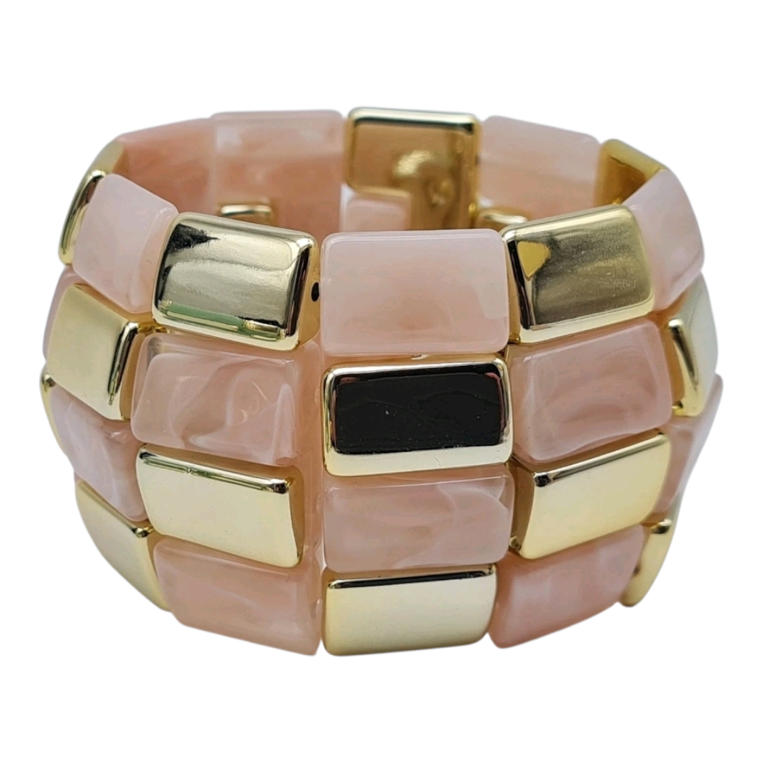 Armband Stretch Goldfarben Blassrosa Weiß Hellblau Hellgrün Beige Schwarz Nickelfrei