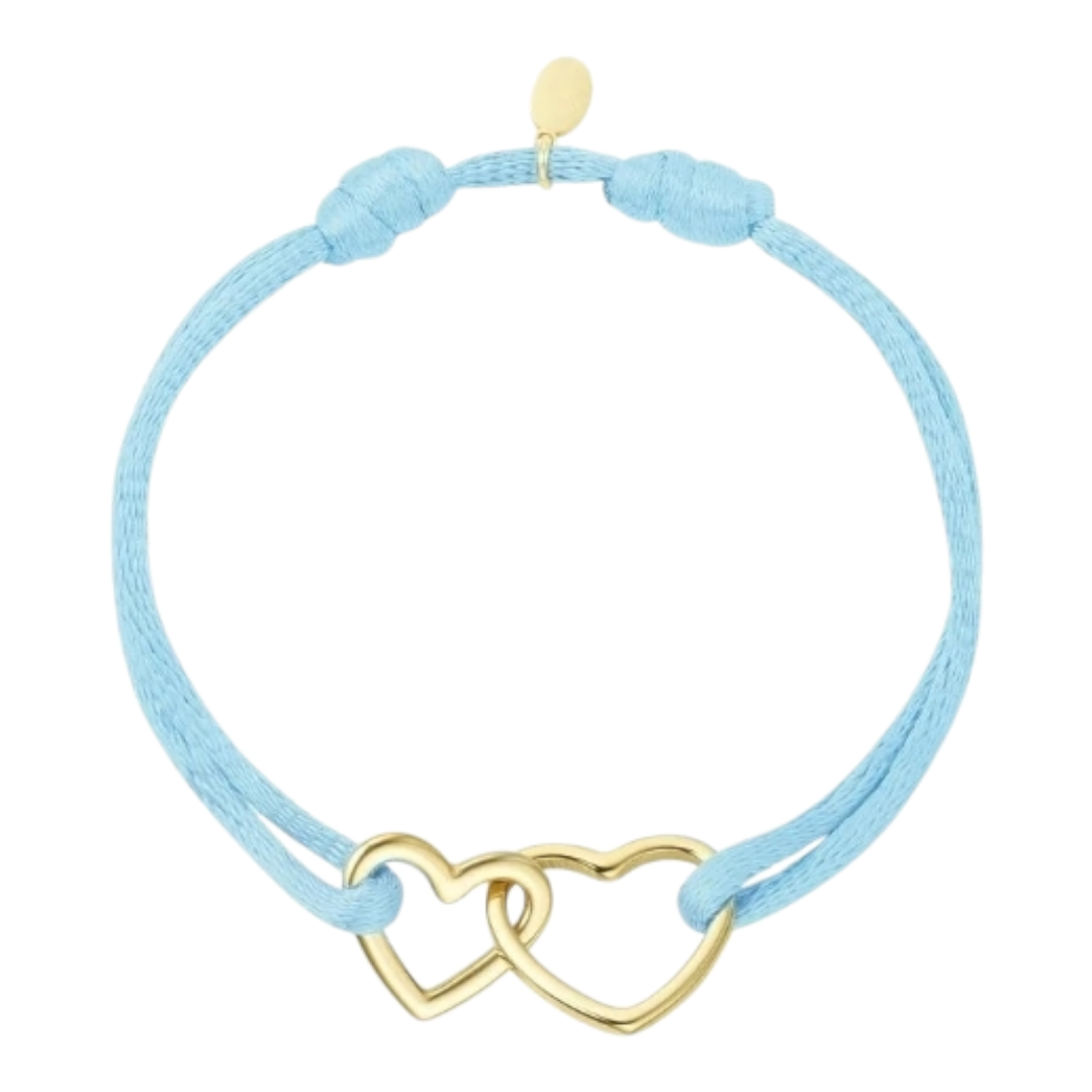 Armband Stoffarmband Herz bunt Liebe Romantik Freundschaft Nickelfrei Yehwang