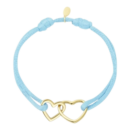 Armband Stoffarmband Herz bunt Liebe Romantik Freundschaft Nickelfrei Yehwang