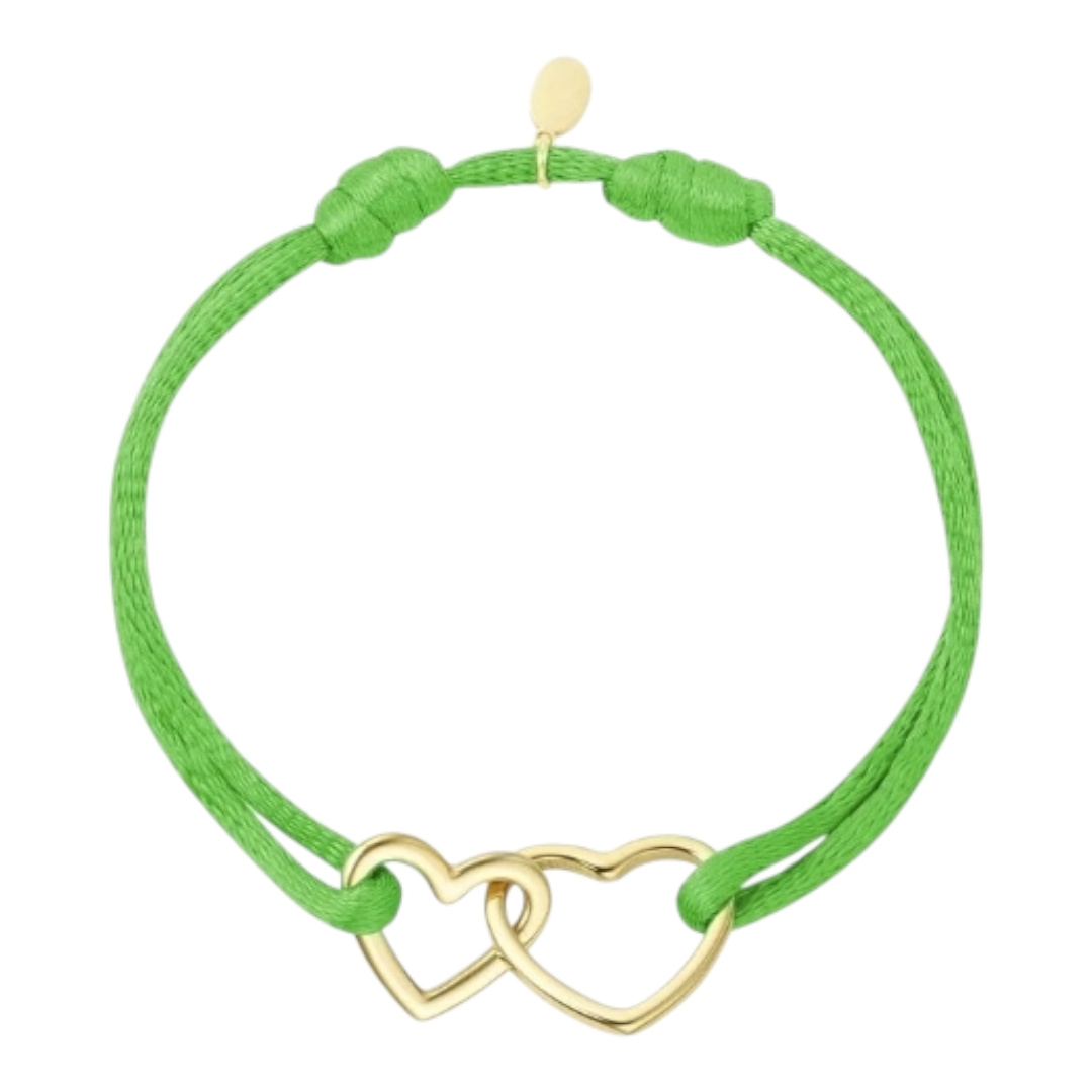 Armband Stoffarmband Herz bunt Liebe Romantik Freundschaft Nickelfrei Yehwang