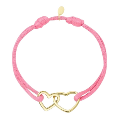 Armband Stoffarmband Herz bunt Liebe Romantik Freundschaft Nickelfrei Yehwang