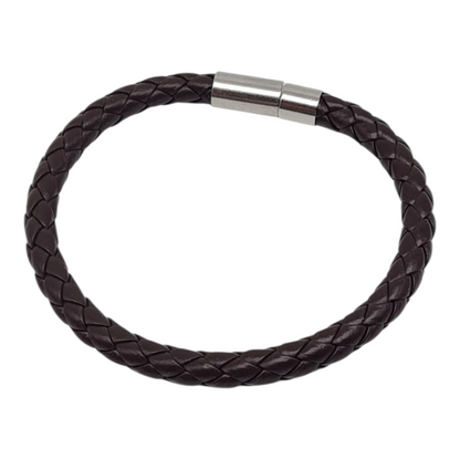 Armband Herrenarmband Schwarz geflochten braun kombinierbar Kunstleder Yehwang