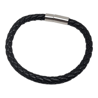 Armband Herrenarmband Schwarz geflochten braun kombinierbar Kunstleder Yehwang