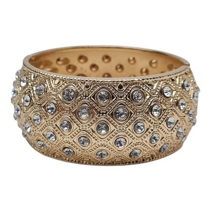 Armband Klapp-Armband Goldfarben Straß Orientalisch Nickelfrei Yehwang