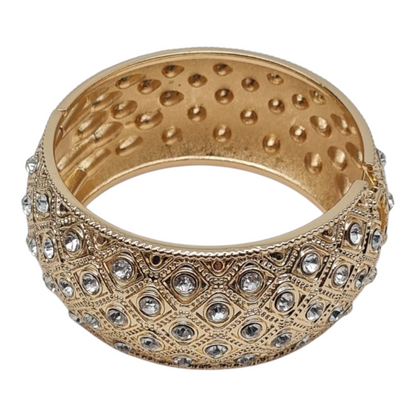 Armband Klapp-Armband Goldfarben Straß Orientalisch Nickelfrei Yehwang