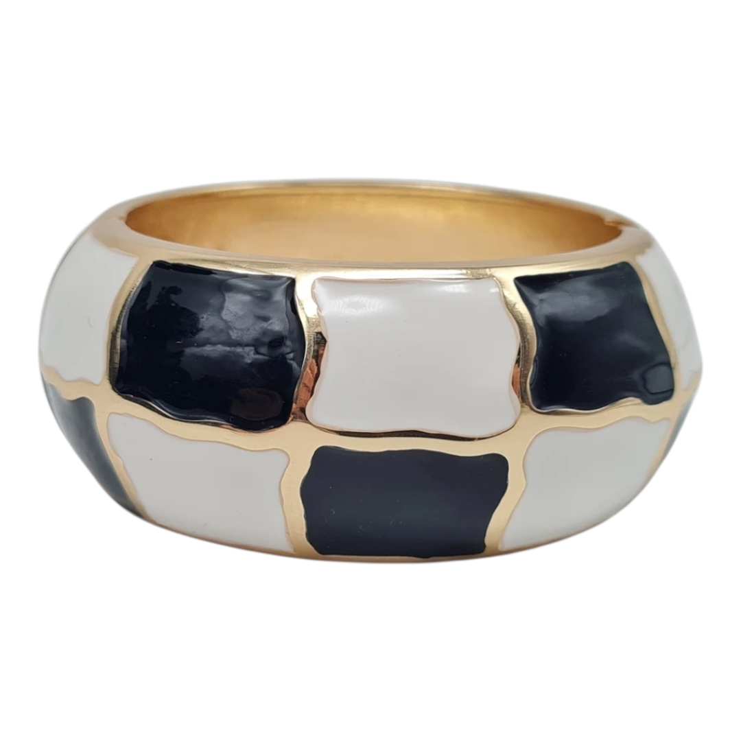 Armband Klapp-Armband Schwarz Weiß Gold Orange Nickelfrei Cosmos