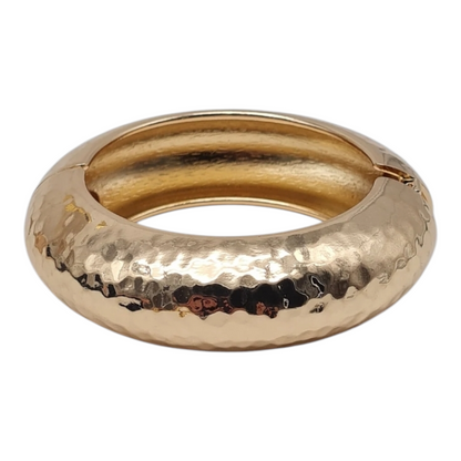 Armband Klapp-Armband Goldfarben Hammerschlag kombinierbar Cosmos