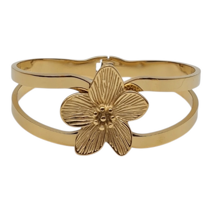 Armband Klapp-Armband Goldfarben Blumen kombinierbar nickelfrei Cosmos
