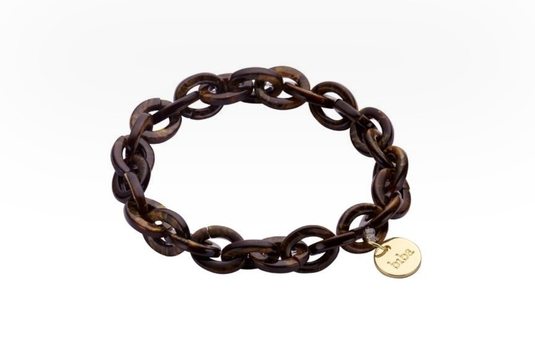 Armband Gliederarmband Hellblau Braun Beige Acryl Nickelfrei Biba