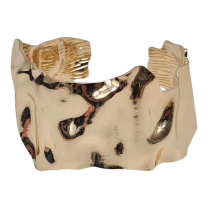 Armreif goldfarben Nickelfrei Silberfarben Muster Relief Cosmos