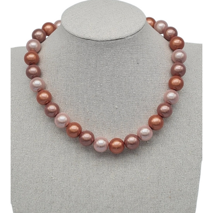 Halskette Perlen "Space Beads" Beige Pastells Magic Trend Nickelfrei Biba