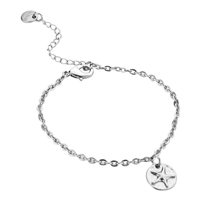 Armband Bettelarmband Matt Silberfarben Matt Goldfarbenem Seestern Biba