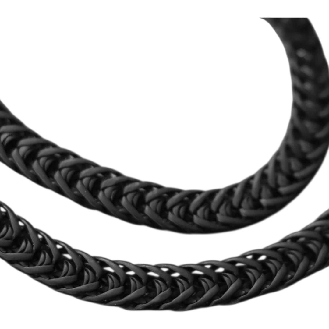 Armband Gun Metall Schwarzes Flaches Armband Magnetverschluss Unisex Biba