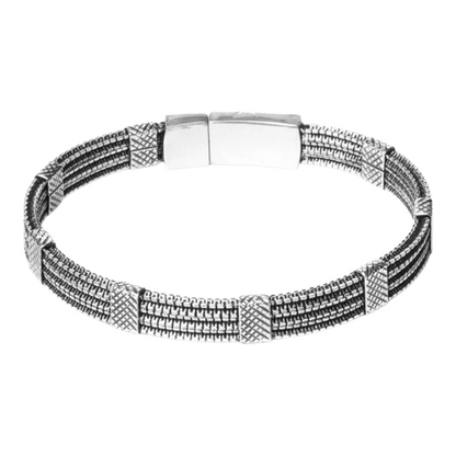 Armband Antik Silberfarben Unisex mit Magnetverschluss Nickelfrei Biba