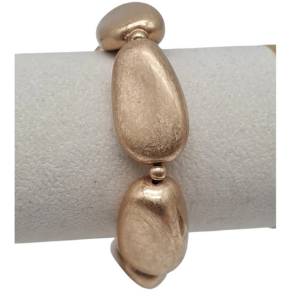Armband Perlenarmband Große matte Metallperlen Elegant Stilvoll Organisch Biba