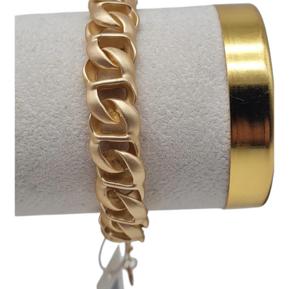 Armband Gliederarmband in Matt Goldfarben mit gedrehte Glieder Statement Biba