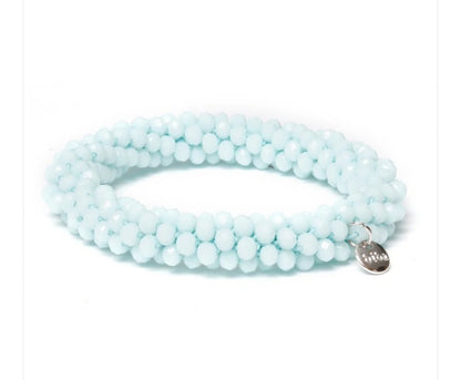 Armband Crystal Baby-Blau, Rollarmband Sommer Trend Nickelfrei Biba