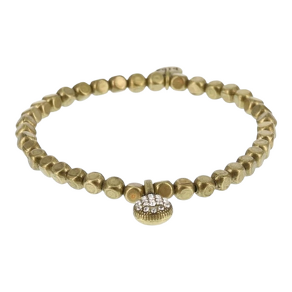 Armband Kupfergold mit Strass-Anhänger Tropfenform Filigran Trend Biba