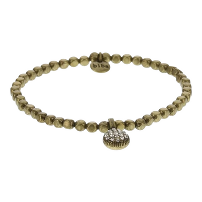 Armband Kupfergold mit Strass-Anhänger Tropfenform Trend Nickelfrei Biba