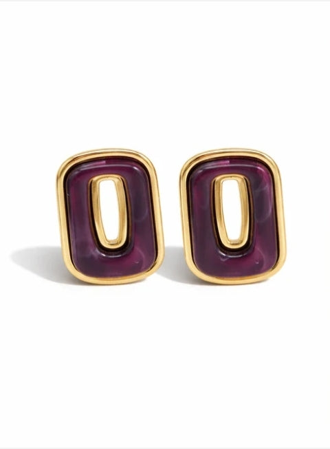 Biba Ohrringe ohrstecker beige braun grün rot lila rosa modeschmuck nickelfrei