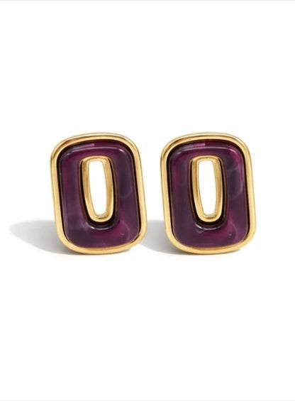 Biba Ohrringe ohrstecker beige braun grün rot lila rosa modeschmuck nickelfrei