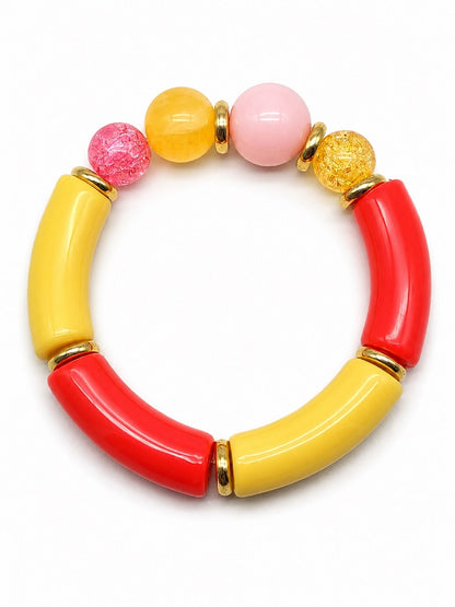 Armband Bunt Elastisch Regenbogen Fisch Ente Happy Fröhlich