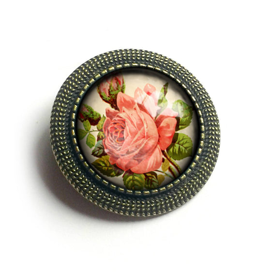 Brosche Victorian Tea Rose Brosche - Romantic Floral Valentine Blume