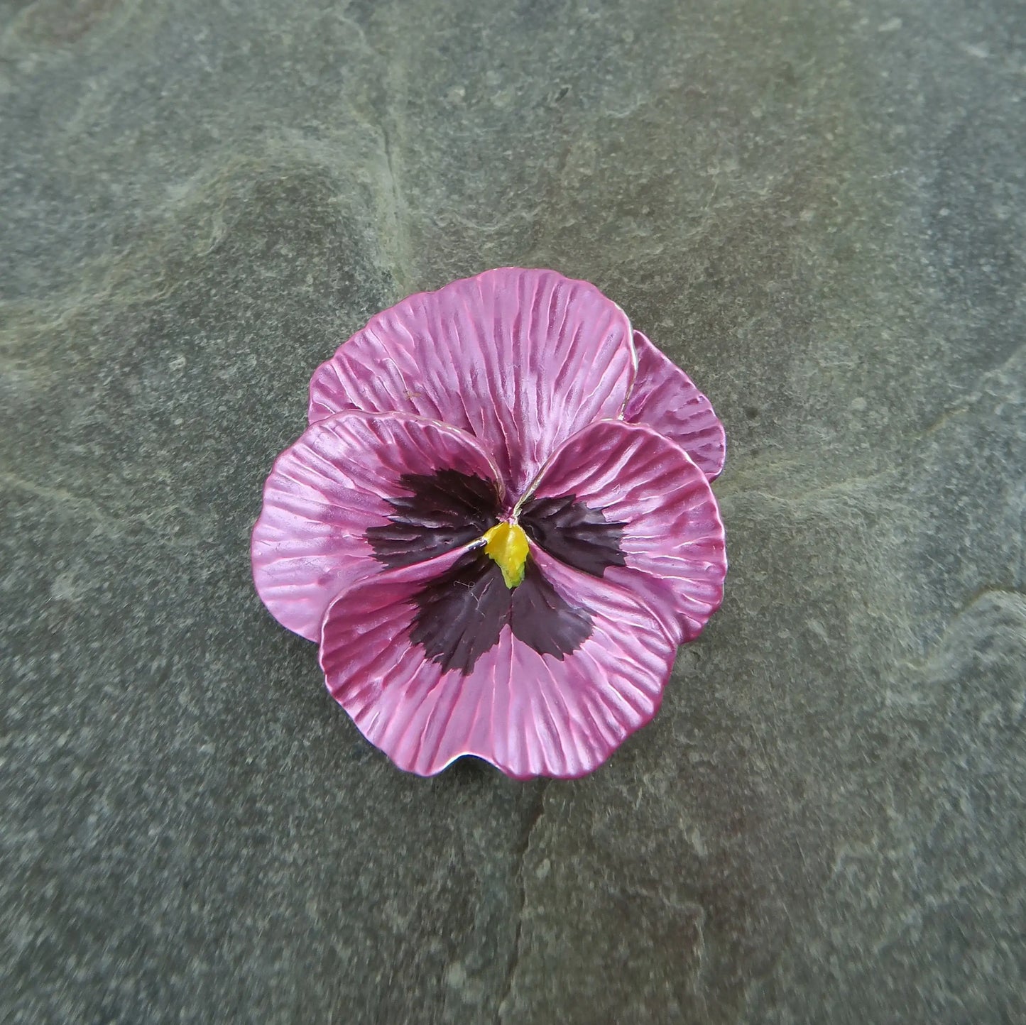 Brosche Stiefmütterchen Rosa Blumen-Brosche Veilchen Lila Rosa