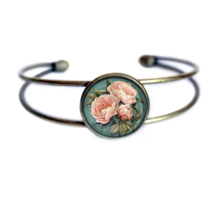 Armband Armreif Jugendstil Glas Cabochon Armreif  the Divine Iguana
