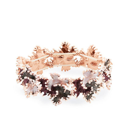 ELASTISCHES EMAILLIERTES BLUMENARMBAND stretch bunt nickelfrei