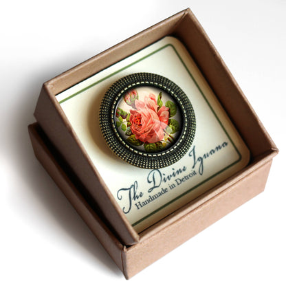 Brosche Victorian Tea Rose Brosche - Romantic Floral Valentine Blume
