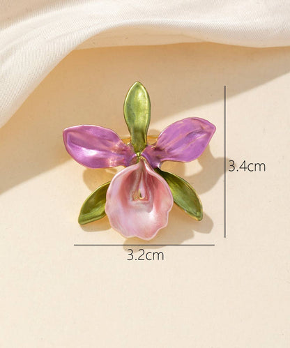 Brosche Orchidee Blumen Tropen Amazonas Anstecknadel Unisex Garten
