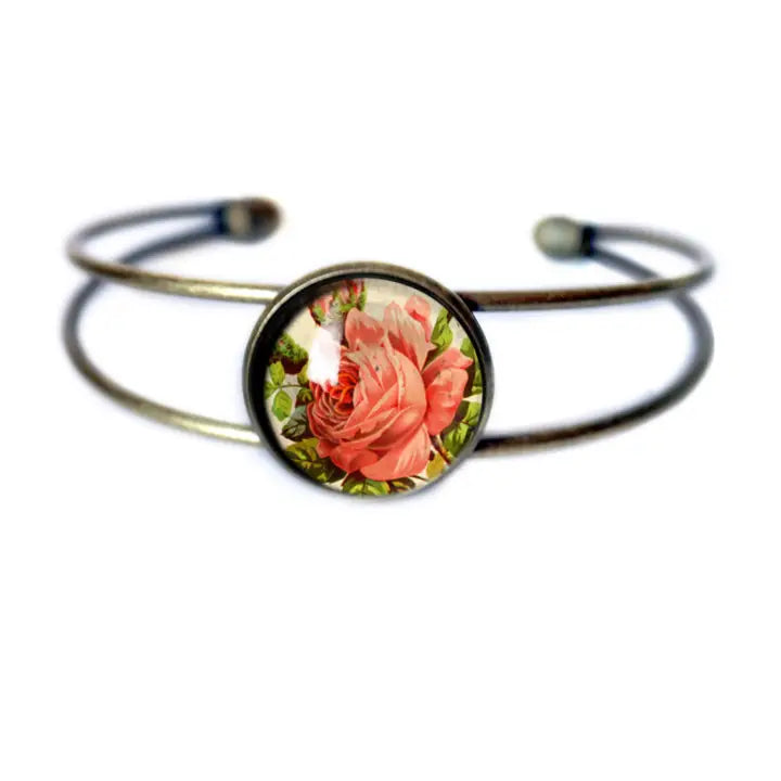 Armband Armreif Jugendstil Glas Cabochon Armreif  the Divine Iguana