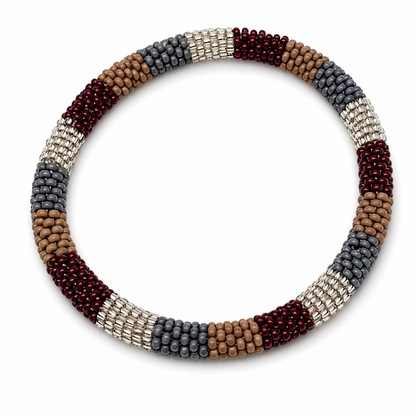 Armband Roll-Armbänder Bordeaux Taupe Silber Unisex Trend Sommer 2026 Biba