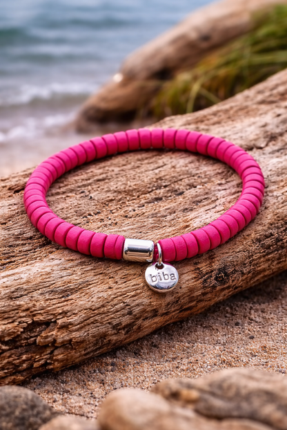 Armband elastisch mit kleine Holzperlen in verschiedene Farben Natur Biba