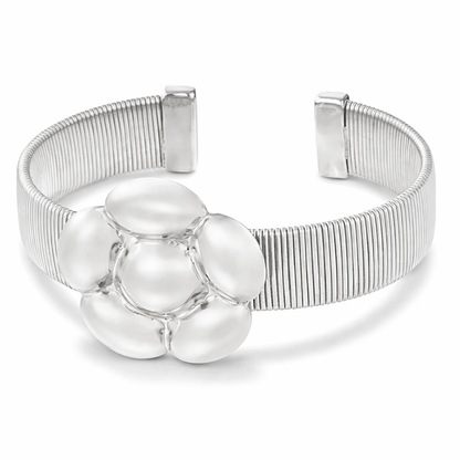 Armband Armreif Statement-Blumenarmreif Blume Silberfarben Nickelfrei Yehwang