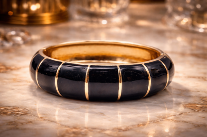 Armband Klapp-Armband Goldfarben Schwarz Weiß Blau Nickelfrei Yehwang