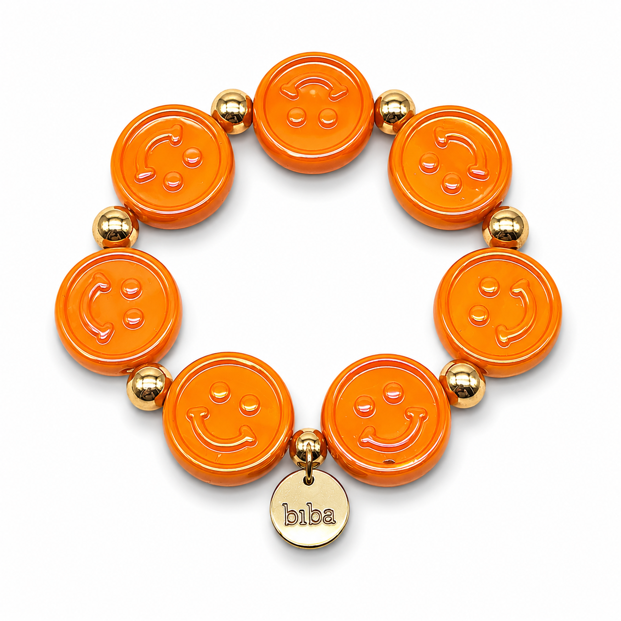 Armband Smiley elastisch bunte Süßigkeiten Candy Biba Rosa Pink Orange Lila