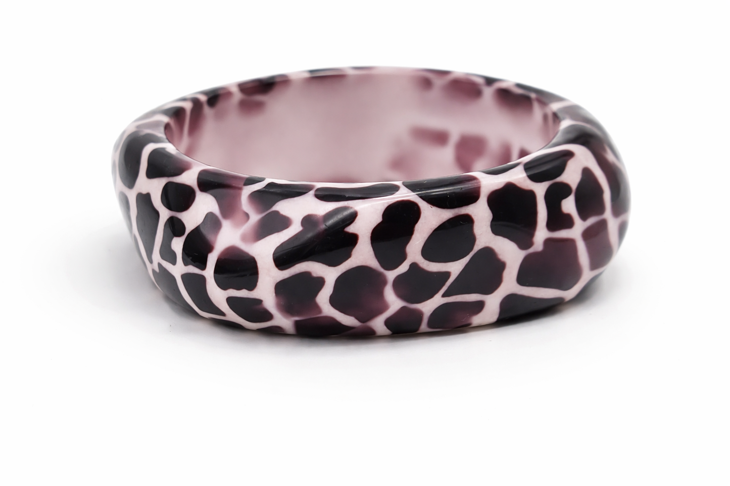 Armreif Acryl Schwarz Weiß Black White Zebra Giraffe Trend Cosmos
