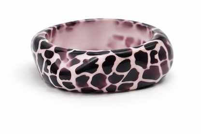 Armreif Acryl Schwarz Weiß Black White Zebra Giraffe Trend Cosmos