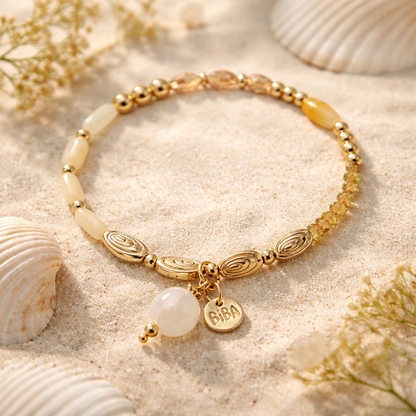 Armband elastisch Gold- und Goldfarbene Crystal Steinen Trend Sommer Biba