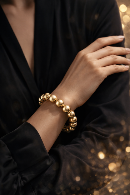 Armband Bronze goldfarbenen Perlen Kombinierbar Nickelfrei Yehwang