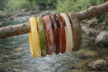 Armband Acryl Gelb marmor-look schmal breite Trend kombinierbar Grün Altrosa Cosmos